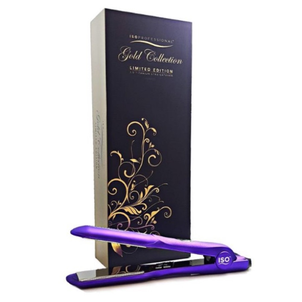ISO Beauty Gold Collection Purple 1.5” Hair Styler